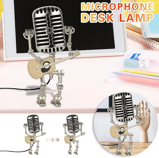 🔥🔥Vintage Metal Microphone Robot Desk Lamp